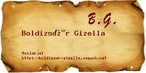 Boldizsár Gizella névjegykártya
