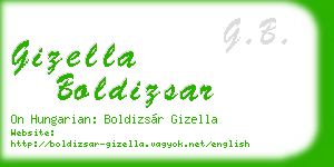gizella boldizsar business card